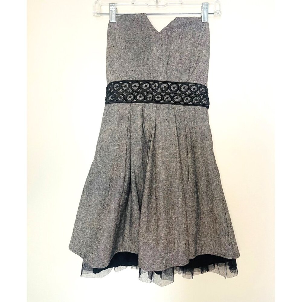 Charlotte Russe Small Gray Wool Blend holiday party Dress goth fairycore prom